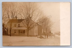 J93/ East Palestine Ohio RPPC Postcard c1910 Rausch Estate Home 37