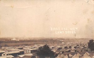 Camp Dodge Iowa Birds Eye View Real Photo Vintage Postcard AA74446