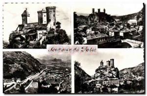 Modern Postcard Souvenir De Foix The castle General view of Defile & # 39Arie...