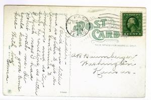 El Paso, Texas to Washington, Kansas 1914 Postcard, Paso Del Norte Hotel