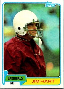 1981 Topps Football Card Jim Hart St Louis Cardinals sk60129