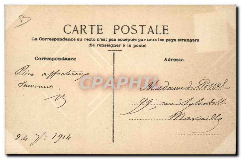 Old Postcard Militaria Five o clock eagle (hand painted)