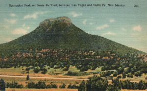 Vintage Postcard 1930s Starvation Peak Trail Bet. Las Vegas & Sta. Fe New Mexico