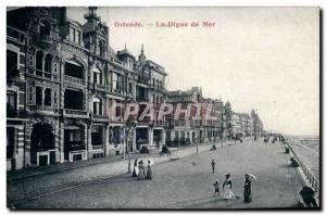 Old Postcard Ostend La Digue de Mer