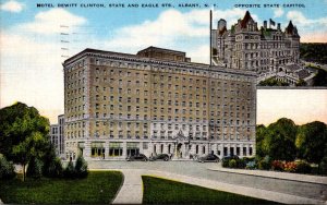 New York Albany Hotel Dewitt Clinton Opposite State Capitol 1951