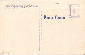Vtg Battle Creek Michigan MI Boys Club & Irving Park 1930s Linen Postcard