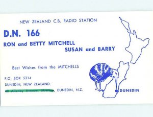 Pre-1980 RADIO CARD - CB HAM OR QSL Dunedin New Zealand Australia AH3132