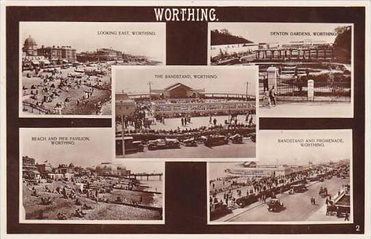 England Worthing Multi View REal Photo