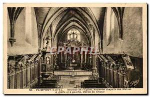 Old Postcard Paimpont Interleur of & # Monks old chapel 39Eglise