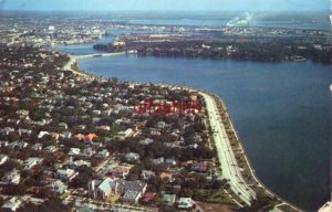 1958 AIR VIEW OF TAMPA, FL. WITH DAVIS ISLAND IN BACKGROUND photo by H W Hannau