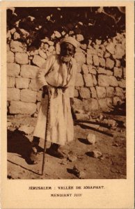 PC CPA ISRAEL jewish types Mendiant JERUSALEM JUDAICA (a15764)