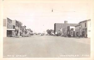 Canistota South Dakota Main Street Bldgs Real Photo Antique Postcard K98574