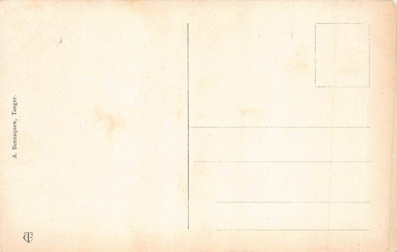 L044 Morocco Tanger ethnic signed vintage postcard