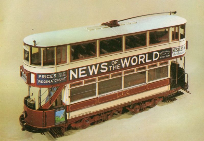 News Of The World Tramcar Bus Toy Model Postcard