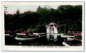 c1920's Star Pond The Butchart Gardens NR. Victoria BC RPPC Photo Postcard