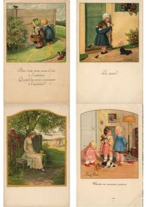 PAULI EBNER CHILDREN ARTIST SIGNED 100 VINTAGE POSTCARDS (L3450)