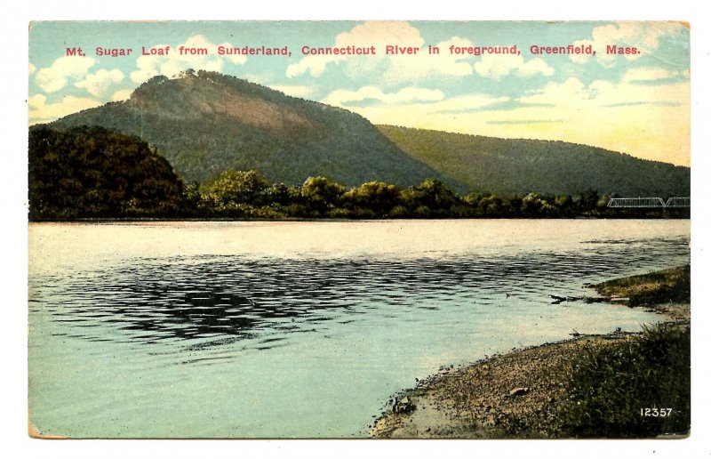 MA - Greenfield. Mt. Sugar Loaf & Connecticut River from Sunderland