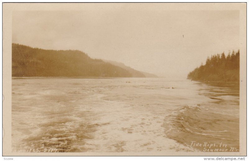 RP: Tide Rips , Seymour Narrows , Alaska , 1910s : Twaites #2117