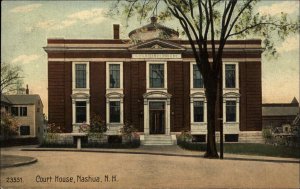 Nashua New Hampshire NH Court House c1910 Vintage Postcard