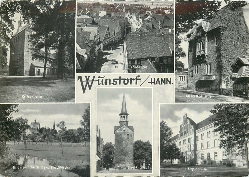 Germany Wunstrof old sites multiview Postcard