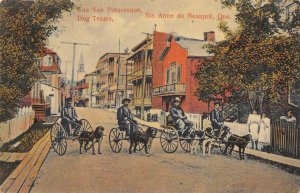 Sainte-Anne-de-Beaupré, Quebec, Canada Dog Teams ca 1910s Antique Postcard
