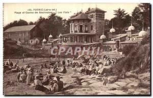 Old Postcard Pornic Beach and Casino Gourmalon The Waves