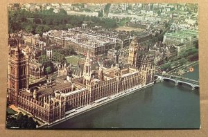 UNUSED PC - AIR VIEW - PARLIAMENT, BIG BEN, WESTMINSTER ABBEY, LONDON, ENGLAND