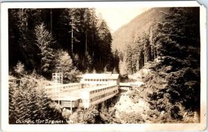 RPPC  OLYMPIC HOT SPRINGS, WA Washington View Facilityc40s Ellis  1622  Postcard