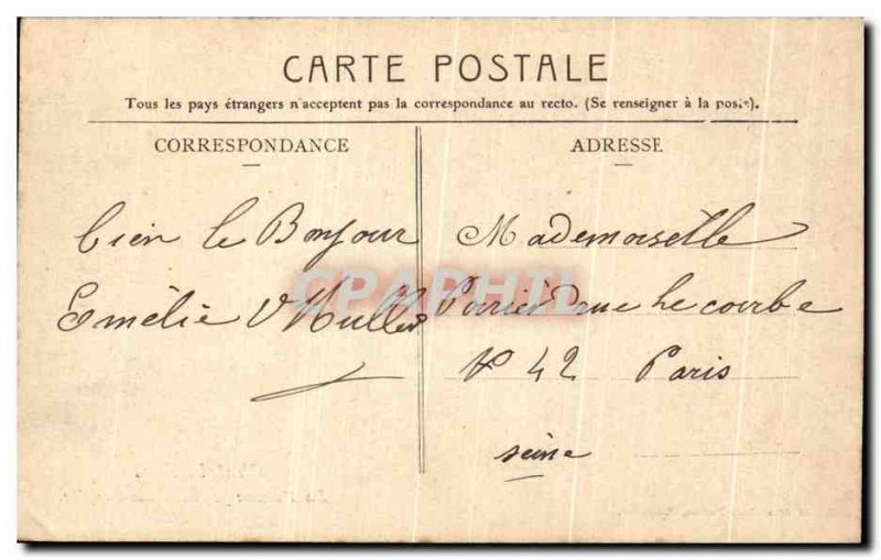 Old Postcard Chatelaillon La Falaise During a Storm