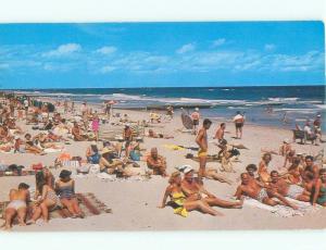 Pre-1980 BEACH SCENE Postmarked Myrtle Beach South Carolina SC d7445