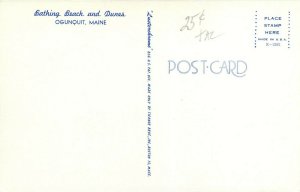 Ogunquit Maine ME Beach sunbathing beach ball Postcard