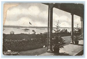 c1905 From the Samoset Veranda, Rockland Breakwater Maine ME Postcard