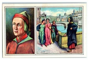 Dante Alighieri, Italy, Famous World Poets Echte Wagner German Trade Card *VT31T