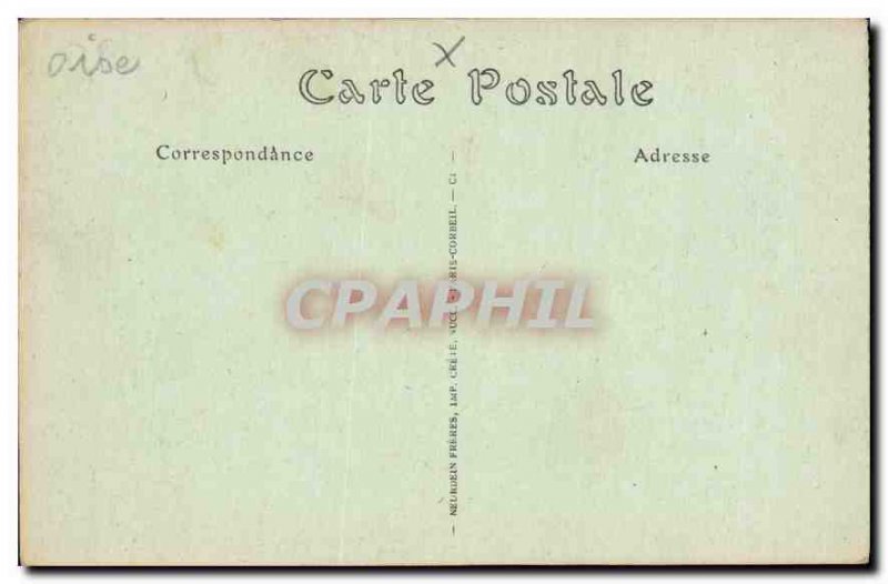 Old Postcard Chantilly Park three Allees