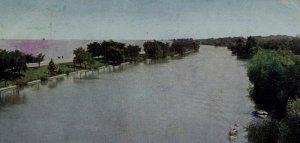 C.1910 Lagoon In Lincoln Park From High Bridge, Chicago, IL Postcard P103