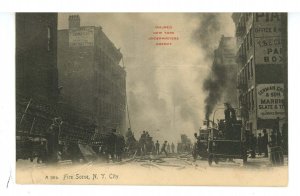 NY - New York City. NY Fire Dept., Fire Scene ca 1905