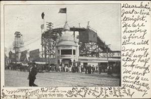 Coney Island NY Loop the Loop Roller Coaster c1905 Postcard