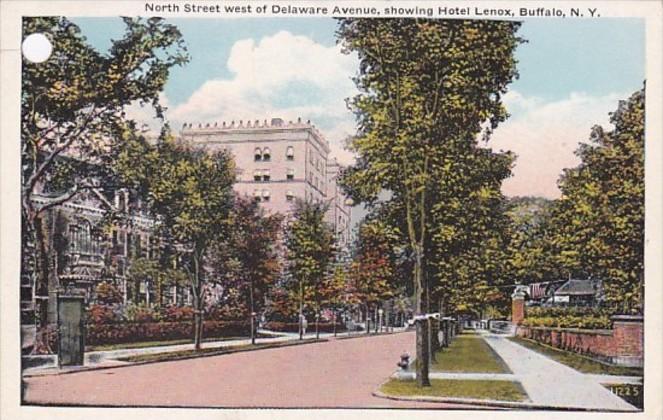 New York Buffalo North Street West Of Delaware Avenue Showing Hotel Lenox