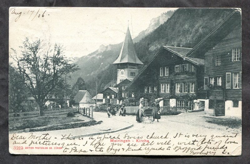 dc140 - SWITZERLAND Meiringen - Kirche. 1906 Street View