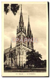 Old Postcard Moulins cathedral