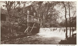 Vintage Postcard 1920's The Silvermine Tavern Old Mill Norwalk Connecticut CT