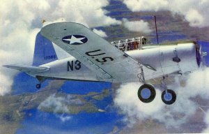 Postcard Valiant Aircraft , Army Navy and Marine Two Seater .      N4