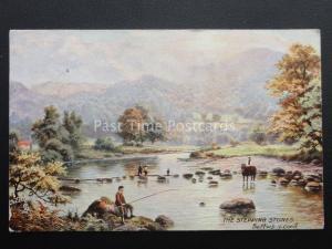 North Wales BETTWS Y COED The Stepping Stones c1910 by Raphael Tuck 7099