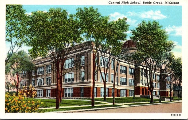 Michigan Battle Creek Central High School Curteich