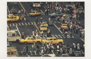 Times Square New York USA Taxi Traffic Chaos Award Postcard