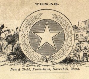 1880s New & Todd Texas State Seal P112