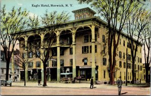 Postcard NY Norwich Eagle Hotel