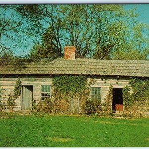 c1960s Charleston, IL Lincoln log Cabin Park Replica Coles County Chrome PC A316