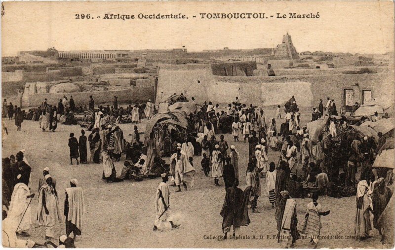 PC TOMBOUCTOU LE MARCHE THE MARKET ETHNIC TYPES SUDAN (a30658)