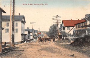 Factoryville Pennsylvania Main Street Vintage Postcard AA49125